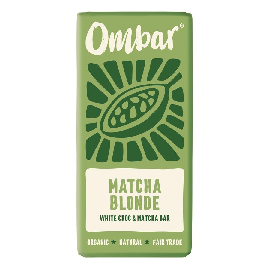Ombar Matcha Blonde caramelised white choco bar 70