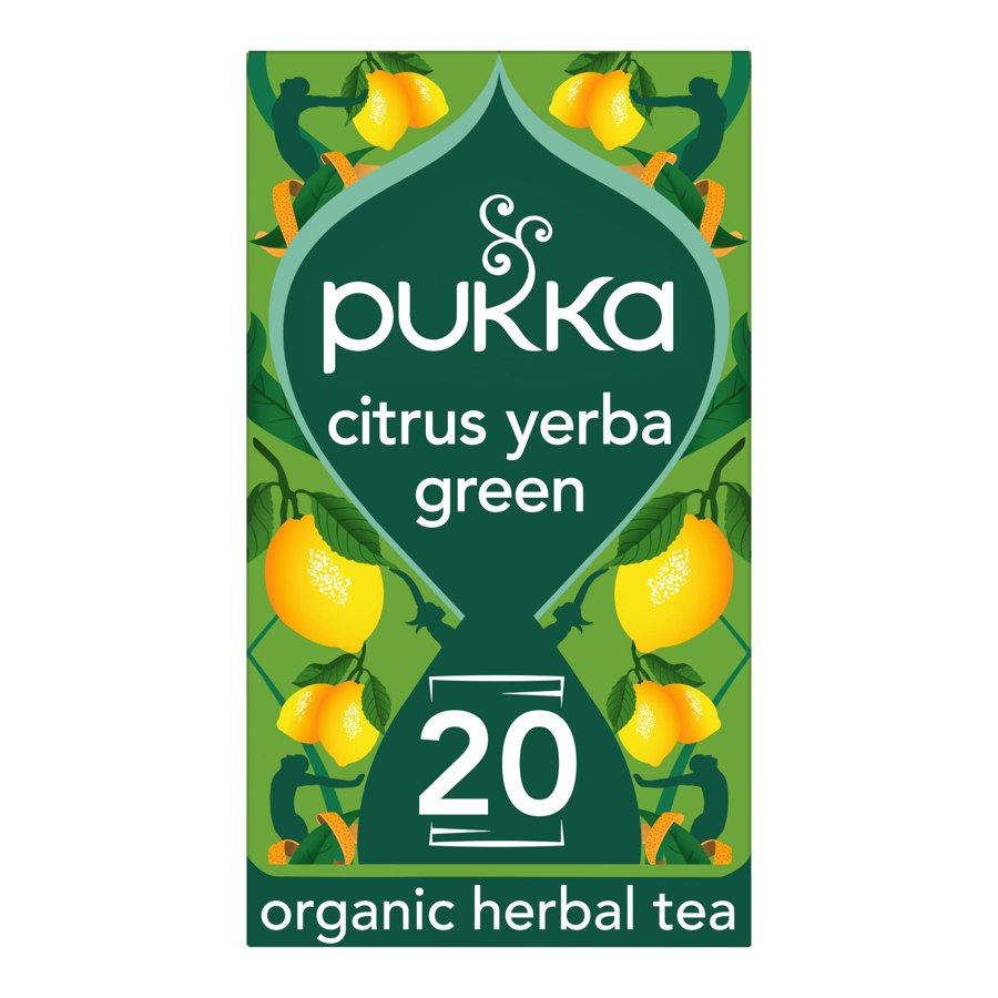 Pukka Organic Citrus, Yerba Mate & Green Tea with 