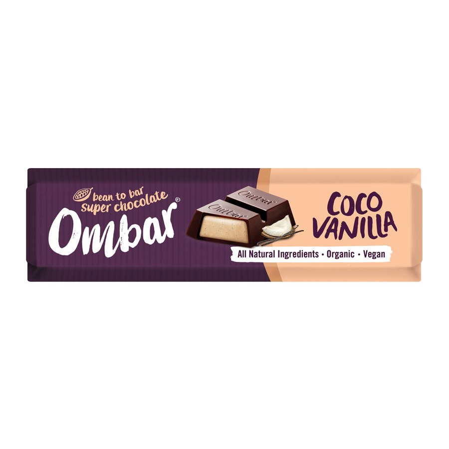 Ombar Coconut Vanilla Filled Chocolate Bar 42g