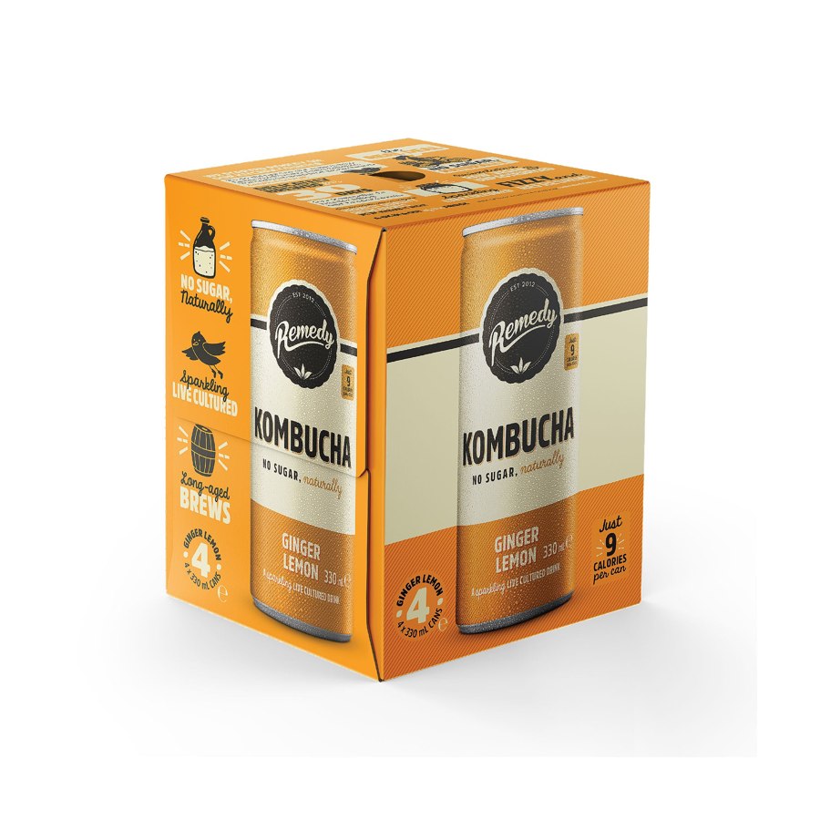 Remedy Ginger Lemon Kombucha Multipack 4x330ml