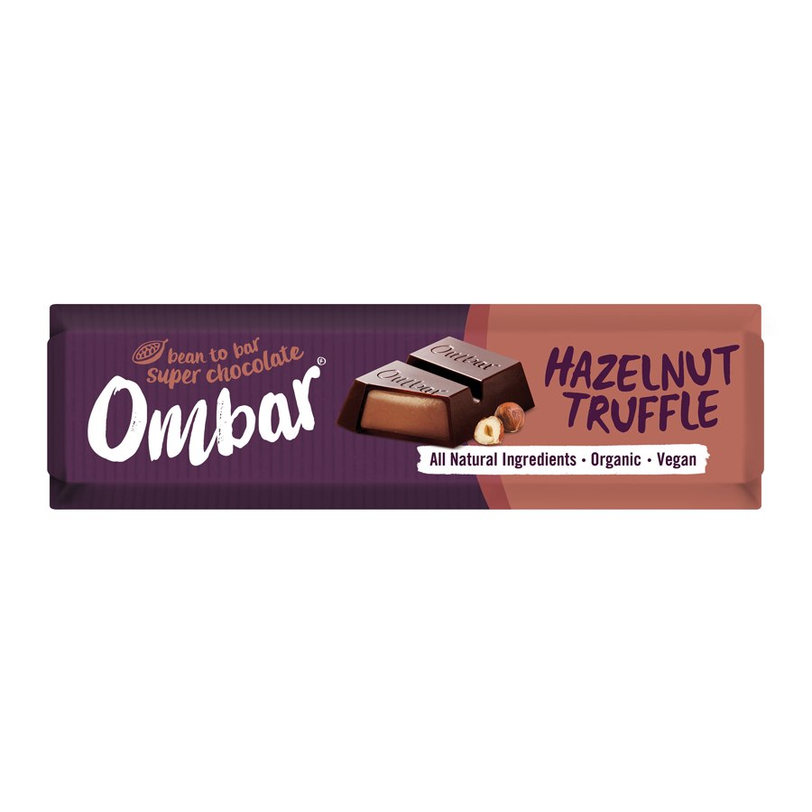 Ombar Hazelnut Truffle Filled Chocolate Bar 42g